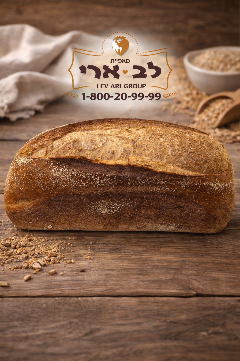לחם כוסמין חלק בתבנית
